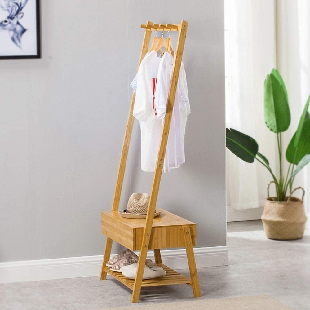 Custom bamboo cheap wholesale bedroom home mounted piano swivel wood coat rack 5 hook