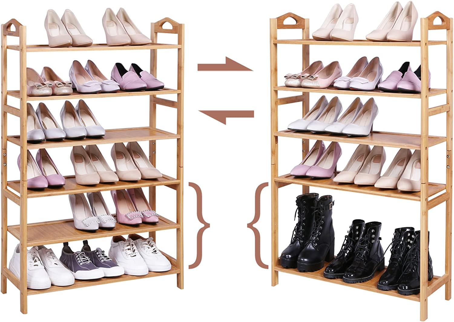 Bulk wholesale custom bamboo high quality hot sale portable boot charm shelf with storage