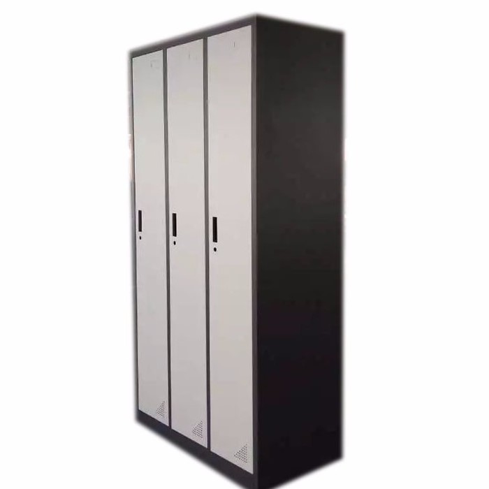 Gym Steel 3-door locker without screw 3 doors locker cabinet large steel metal storage locker