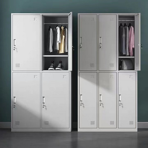 OEM Customized Size and colors Metal Lockers 6 Cells Customized Colors Steel Metal school kids Locker