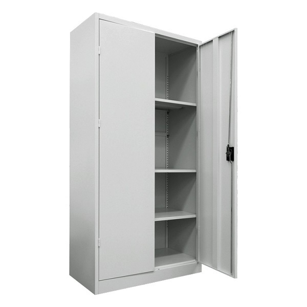 Industrial metal file documents storage cabinet full height glass swing 2 door cupboard locking Steel Filing Cabinet