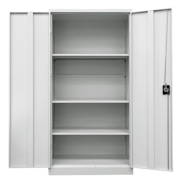 Industrial metal file documents storage cabinet full height glass swing 2 door cupboard locking Steel Filing Cabinet