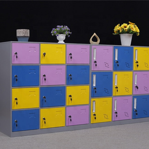 Kindergarten furniture classroom storage children school gym iron steel parcel wardrobe mini metal locker