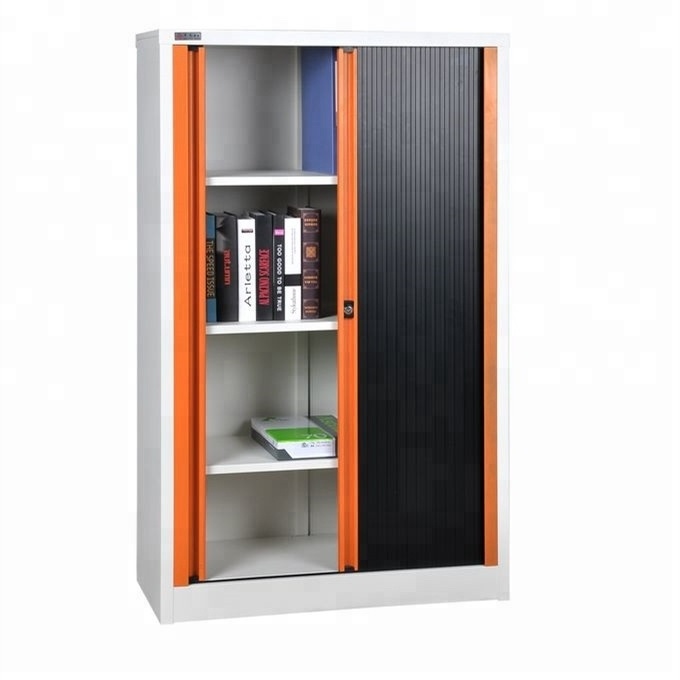 High quality office  furniture steel lockable rolling shutter door storage metal cabinet