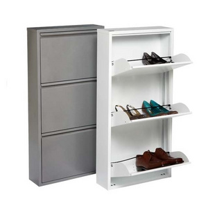 Modern KD Home Living Room shoe cabinet furniture Drawer Steel Shoe Cabinet Metal Folding Shoe Rack Cabinet