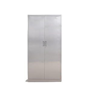 Hot sale Double door 201 stainless steel cleaning cabinet broom tools storage cabinet cleaning supplies storage cabinets