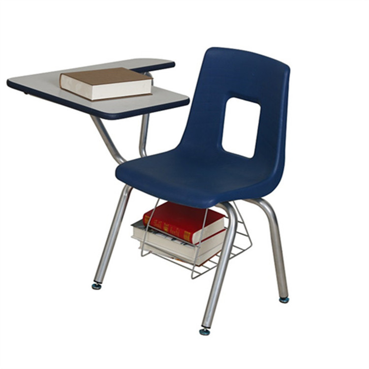 Plastic Training Arm Chair Folding 2-seats Writing Table Fireproof Student With Pad Lock Stackable Tablet Stedent Desk Chairs