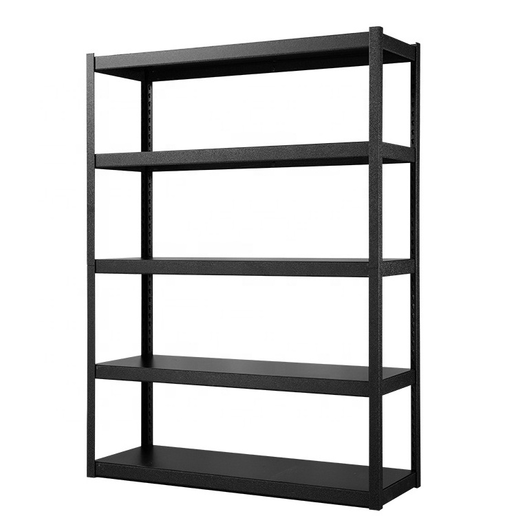 Silent black Storage Rack 5 Layers Light Warehouse Storage Shelf Boltless