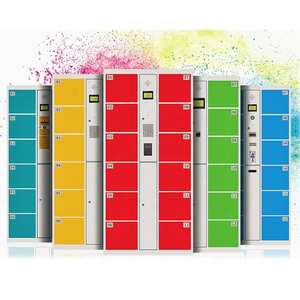 Customize Modern Outdoor intelligent coin Rfid Digital metal storage Parcel electronic gym smart locker