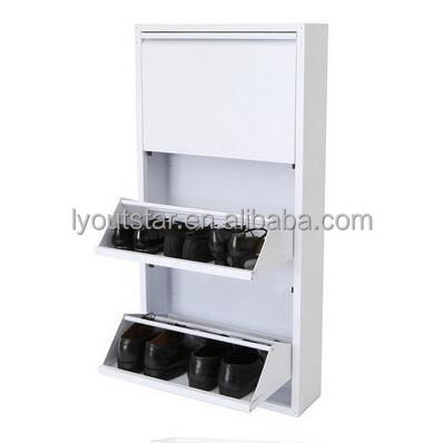 3 drawer home flip-down narrow shoes rack box cabinet storage metal steel modern shoe rack furniture shoe cabine