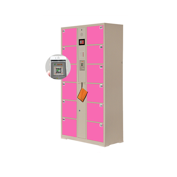 Fingerprint delivery intelligent gym outdoor parcel locker system digital electronic steel smart metal storage lockers