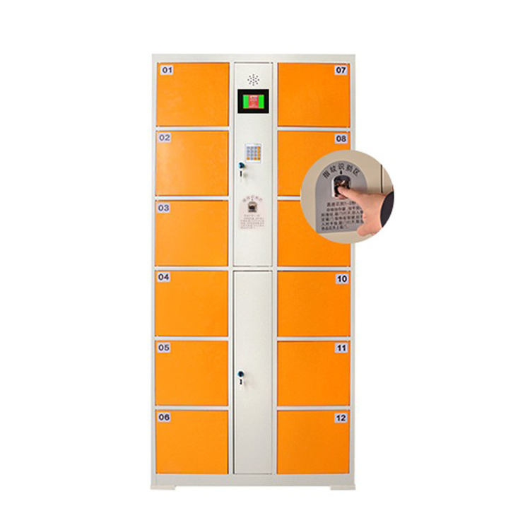 Fingerprint delivery intelligent gym outdoor parcel locker system digital electronic steel smart metal storage lockers