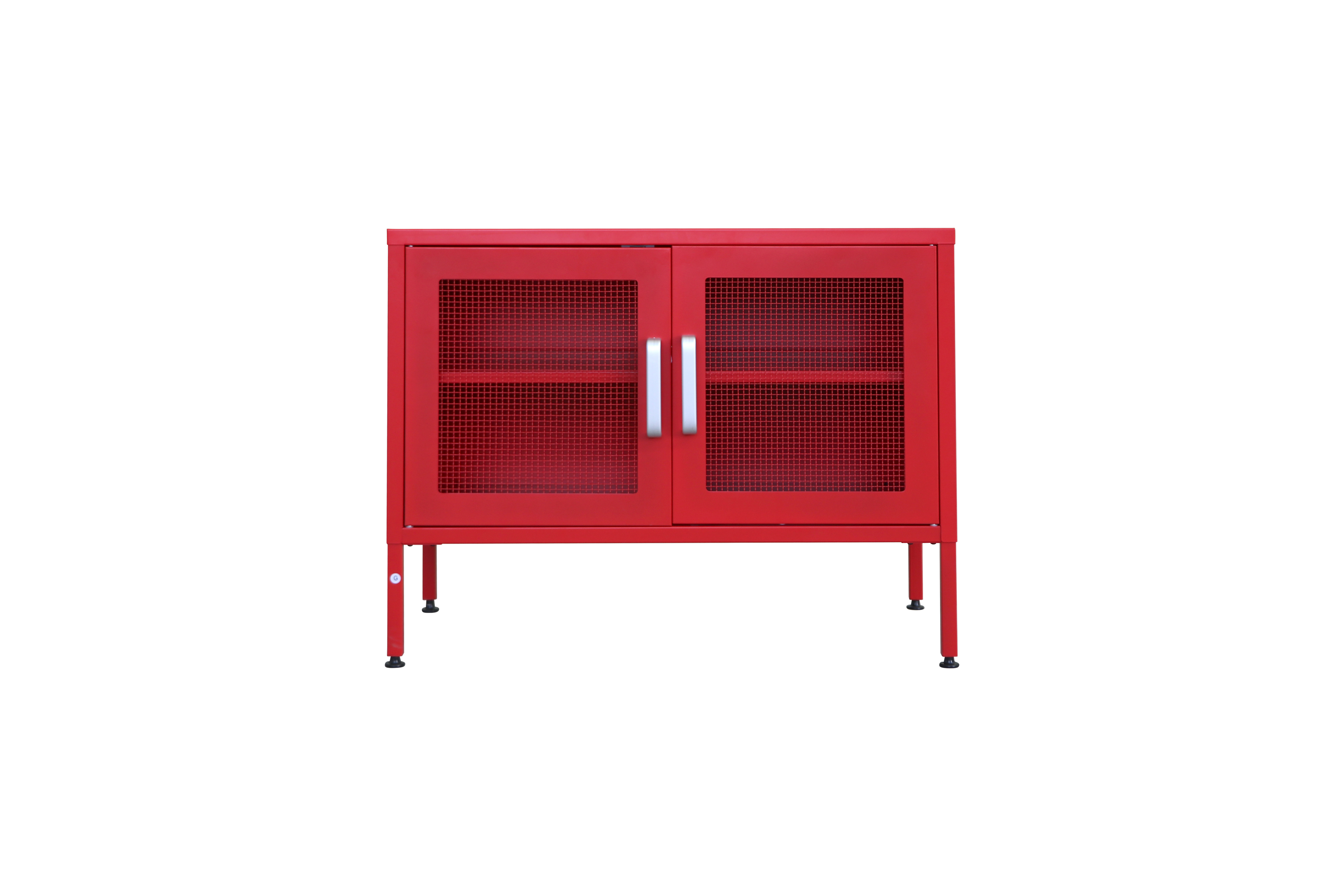 Modern Red 2 Door Stand TV Storage Cabinet Living Room Home Furniture Storage Locker Bargain Light Industrial Style Showcase