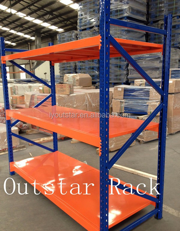 Two beams in one layer warehouse shelves goods pallet storage rack 4 layer heavy goods rack