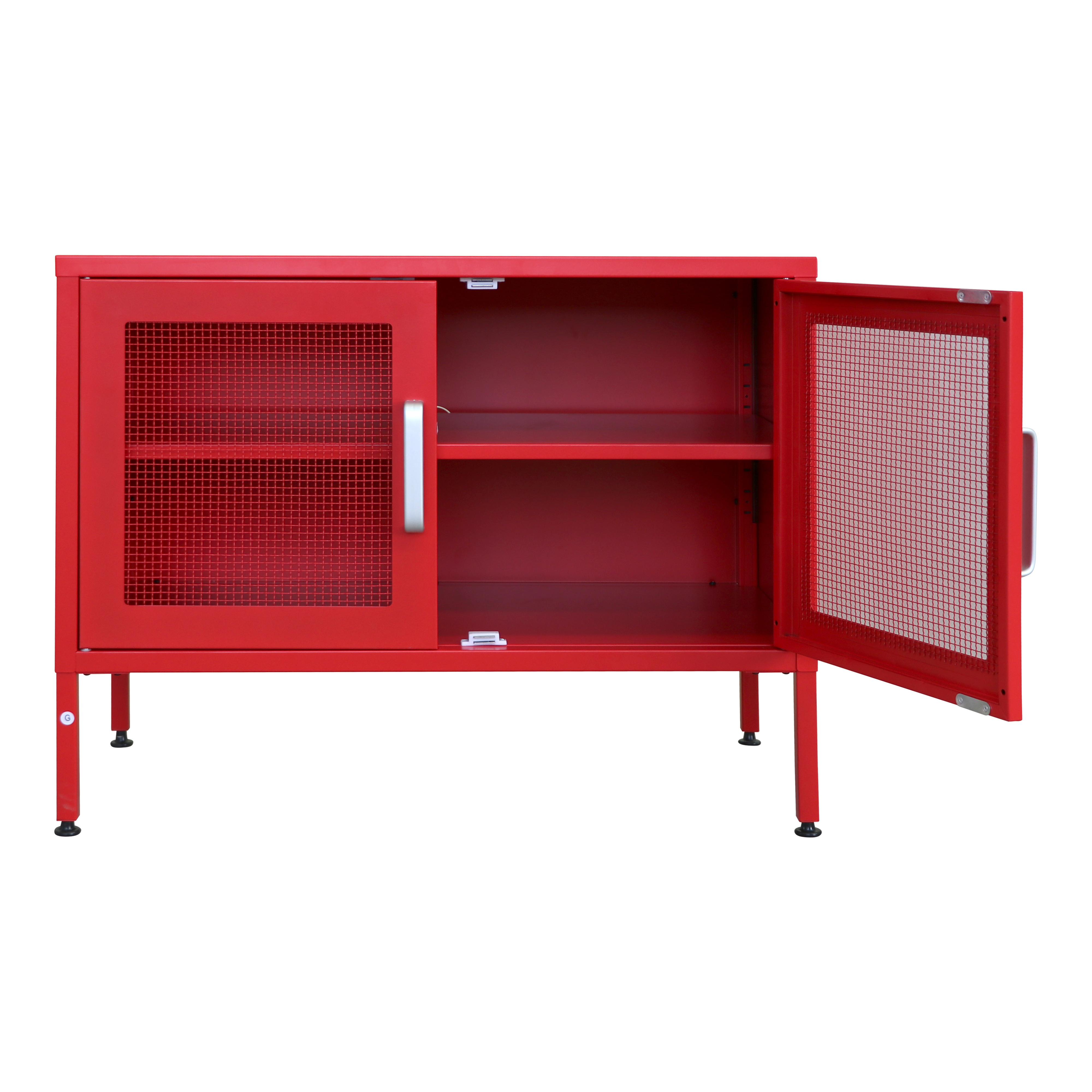 Modern Red 2 Door Stand TV Storage Cabinet Living Room Home Furniture Storage Locker Bargain Light Industrial Style Showcase