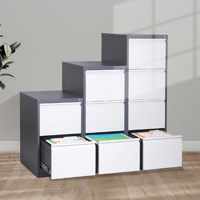 Easy assembled office steel storage lateral file cabinet vertical metal 4 drawer filing cabinet