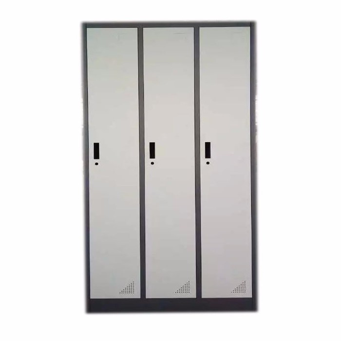 Gym Steel 3-door locker without screw 3 doors locker cabinet large steel metal storage locker