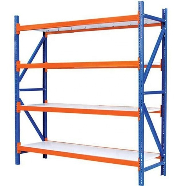 Two beams in one layer warehouse shelves goods pallet storage rack 4 layer heavy goods rack