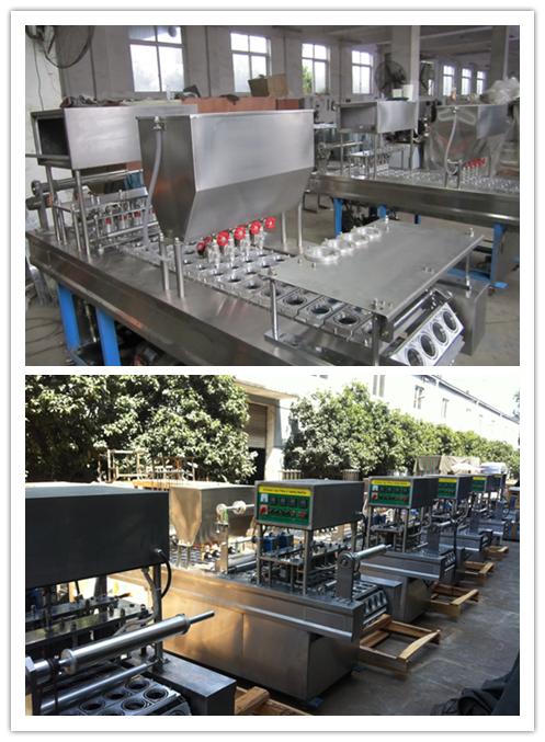 Automatic Liquid Dispenser Jelly Mayonnaise Yogurt Curd Ketchup Plastic Cup Filling And Sealing Machine Factory Price