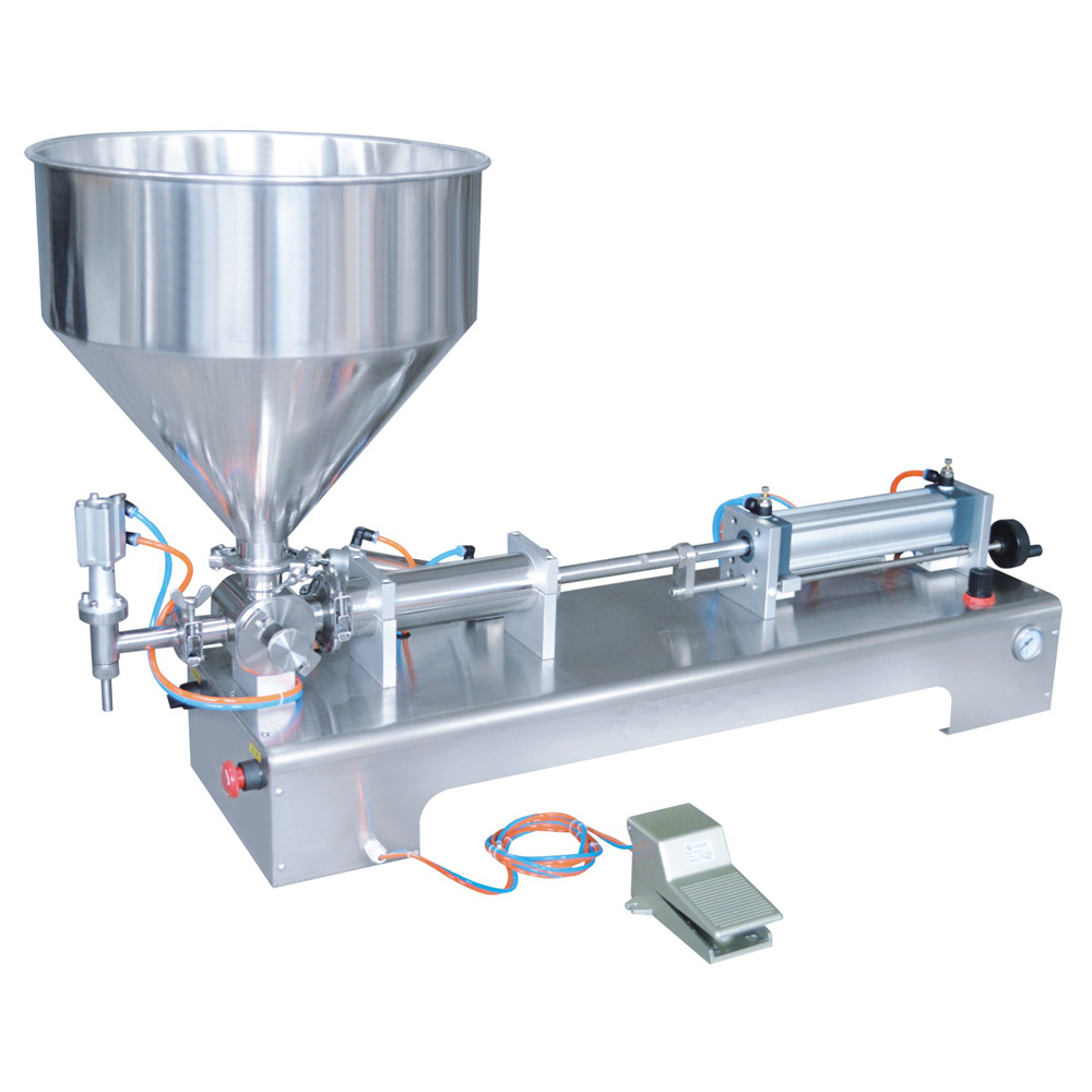 G1WGF100-5000 Pneumatic Semi-auto Paste Filling Machine /peanut Butter Filling Machine Normal Pressure Filling Peanut Butter