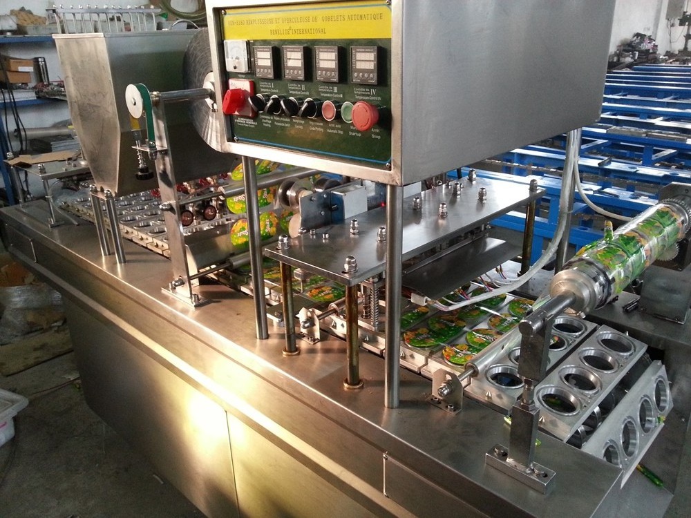 Automatic Liquid Dispenser Jelly Mayonnaise Yogurt Curd Ketchup Plastic Cup Filling And Sealing Machine Factory Price