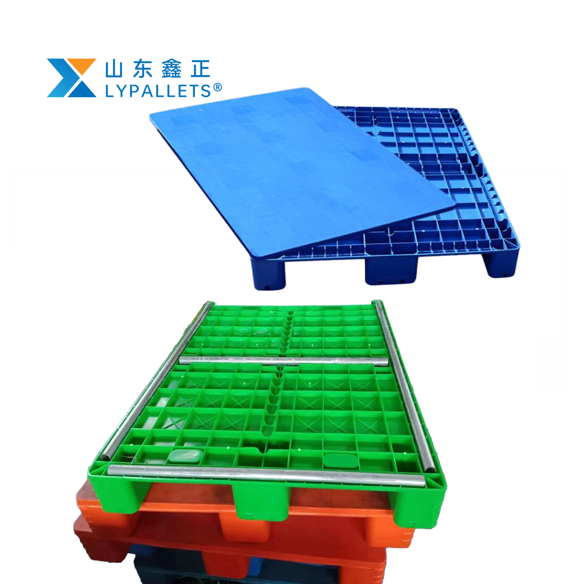 HDPE Heavy Duty 1200 x 1000 mm Plastic Pallet for Food Pharmaceutical Industry Hygienic Steel Warehouse Pallet