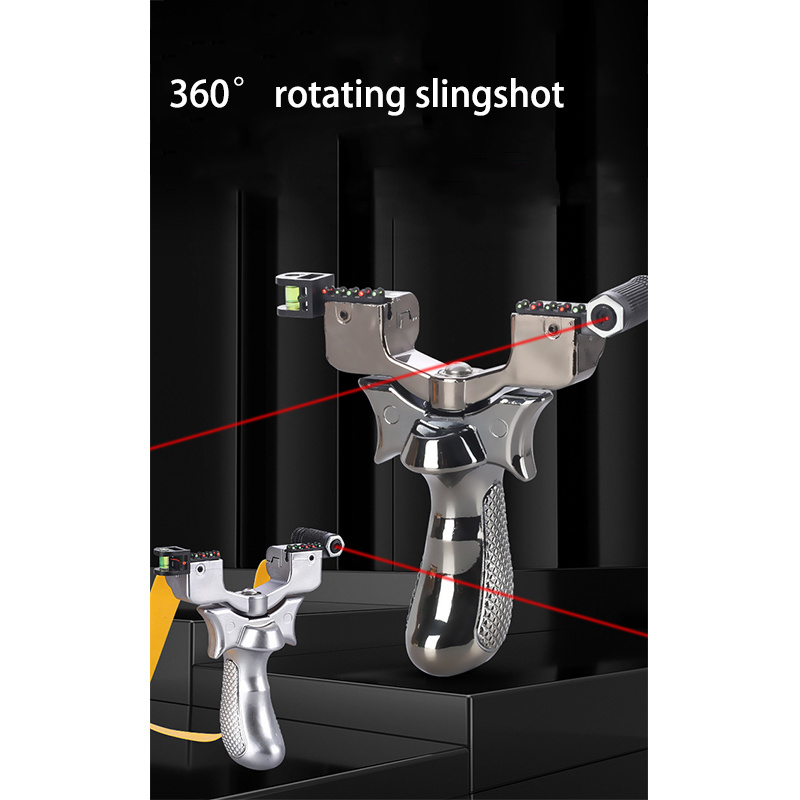 New resin 98K slingshots 360-degree rotating sling shot outdoor high-precision laser aiming flat rubber band slingshot