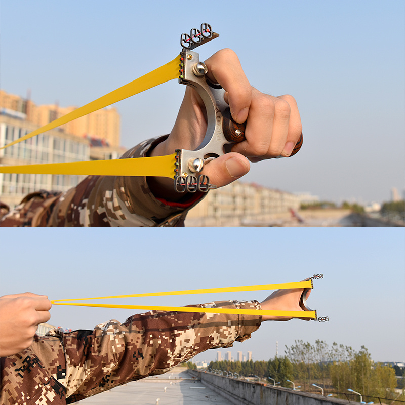 Slingshot Hunting High Quality Stainless steel With Rubber Band Outdoor Shooting Game sling shot