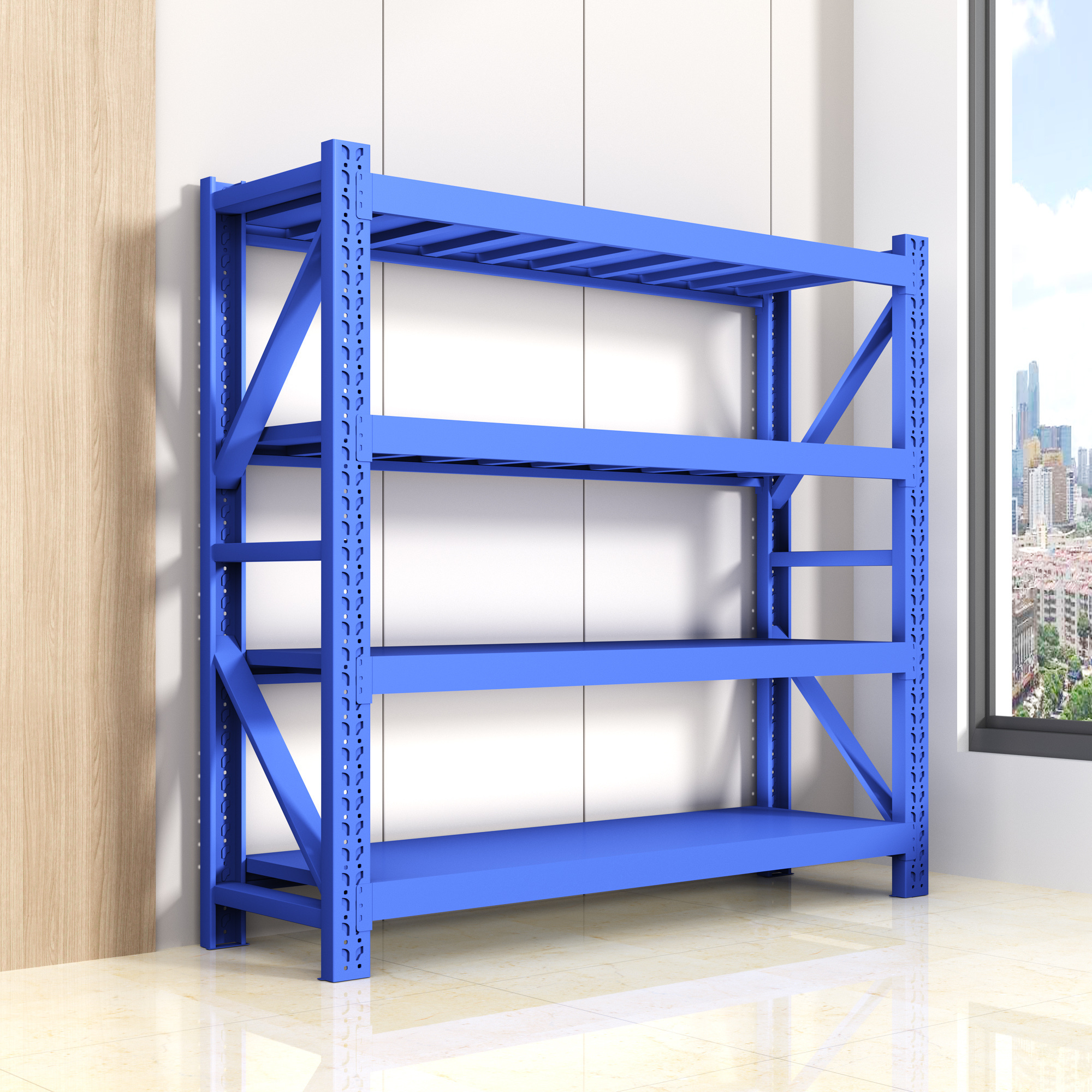 Metal Warehouse Storage Racking System - Adjustable Heavy Duty Shelves for Industrial Shelving Rack