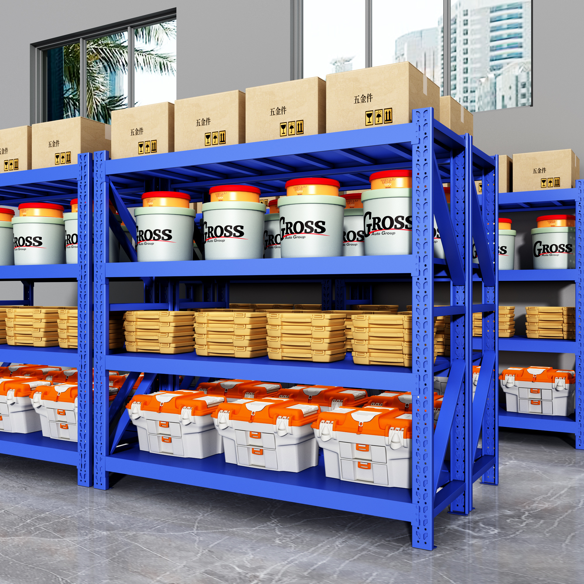 Metal Warehouse Storage Racking System - Adjustable Heavy Duty Shelves for Industrial Shelving Rack