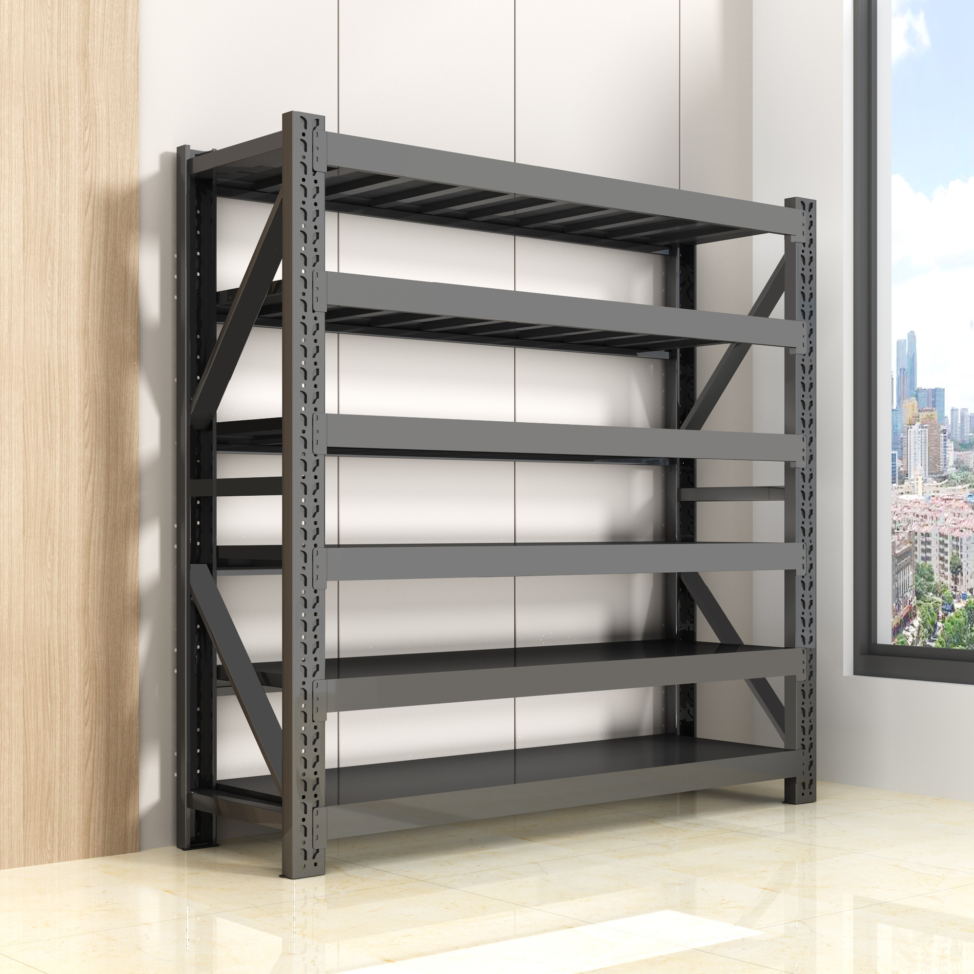 StoreMax 6 Tier Heavy Duty Metal Wire Shelving for Office and Garage Storage