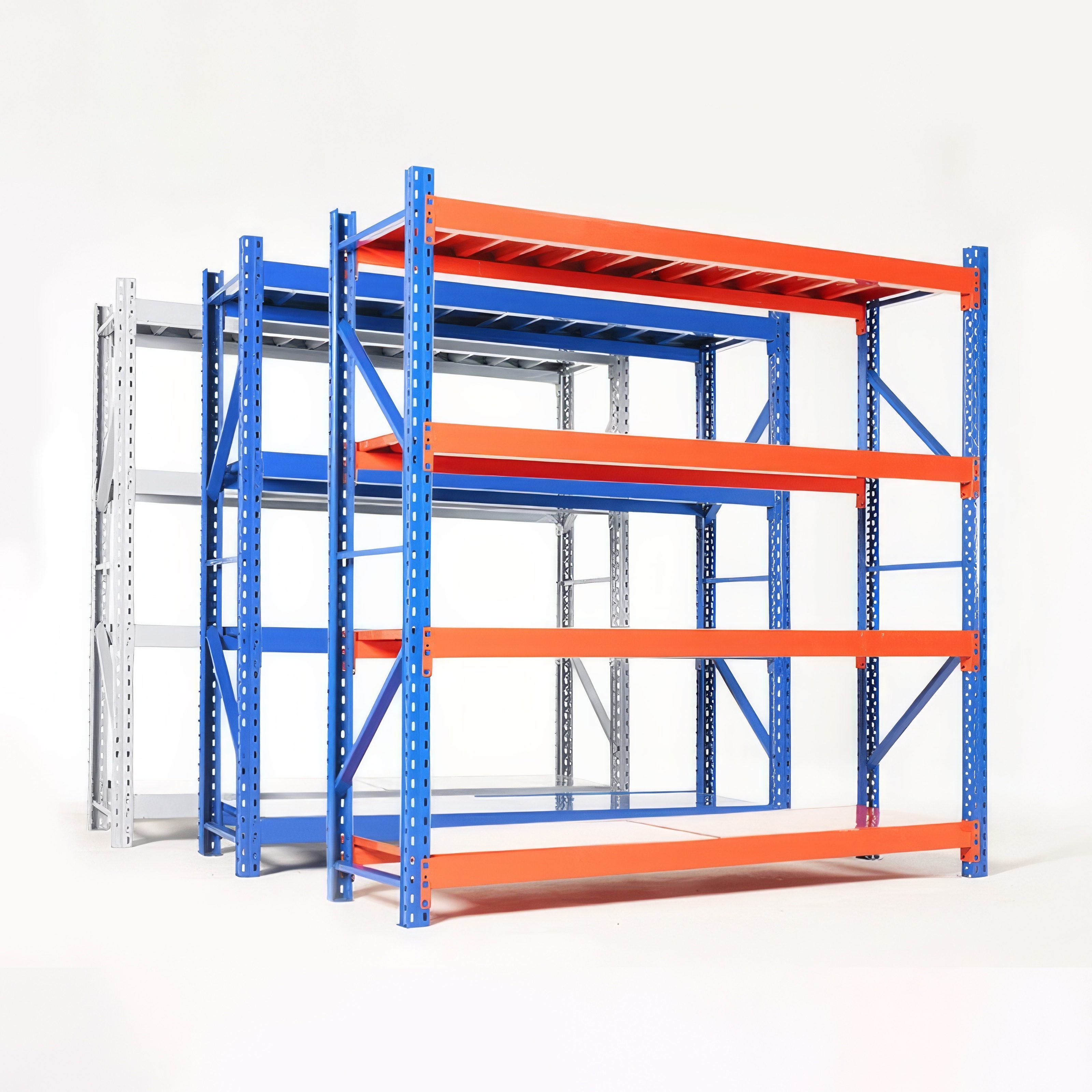 5-Tier Heavy-Duty Slotted Angle Steel Storage Racks - Robust Shelving Units with Adjustable Shelves