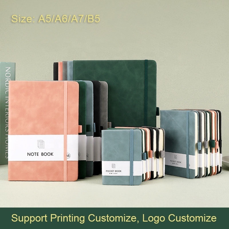 custom logo printing a5 diary agenda journals hardcover pu leather school notebook for students moleskine journal notebooks