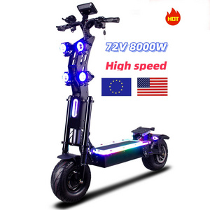 2023 Powerful 72v 13inch e scooter offroad dual motor high speed fast dual motor 8000w dual hub scooter