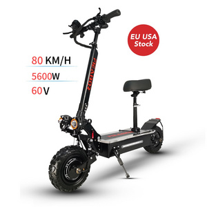 Free Shipping popular two wheels beat dual motor 60v 80km/h 11inch folding electric scooter 5600w 60v