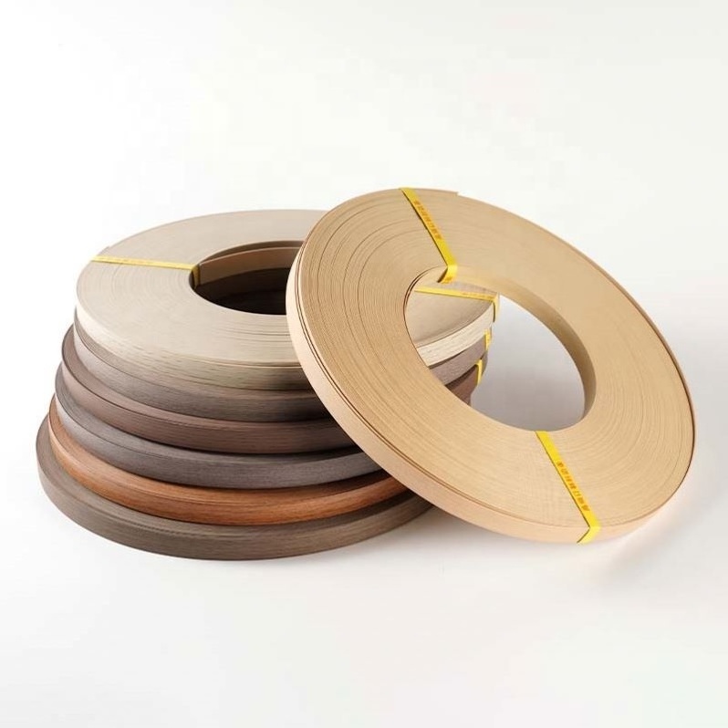 Furniture Accessories Gold Mdf Board Wood Grain Pvc Laminated Edge Strips Flexible Metal Strip Metal Furniture Trim