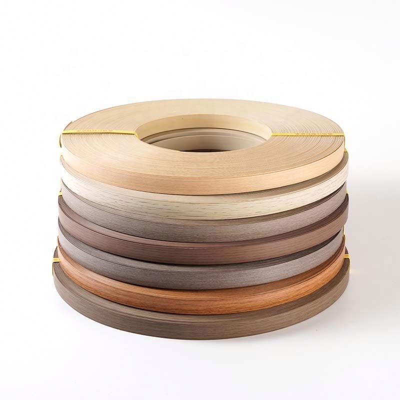 Furniture Accessories Gold Mdf Board Wood Grain Pvc Laminated Edge Strips Flexible Metal Strip Metal Furniture Trim