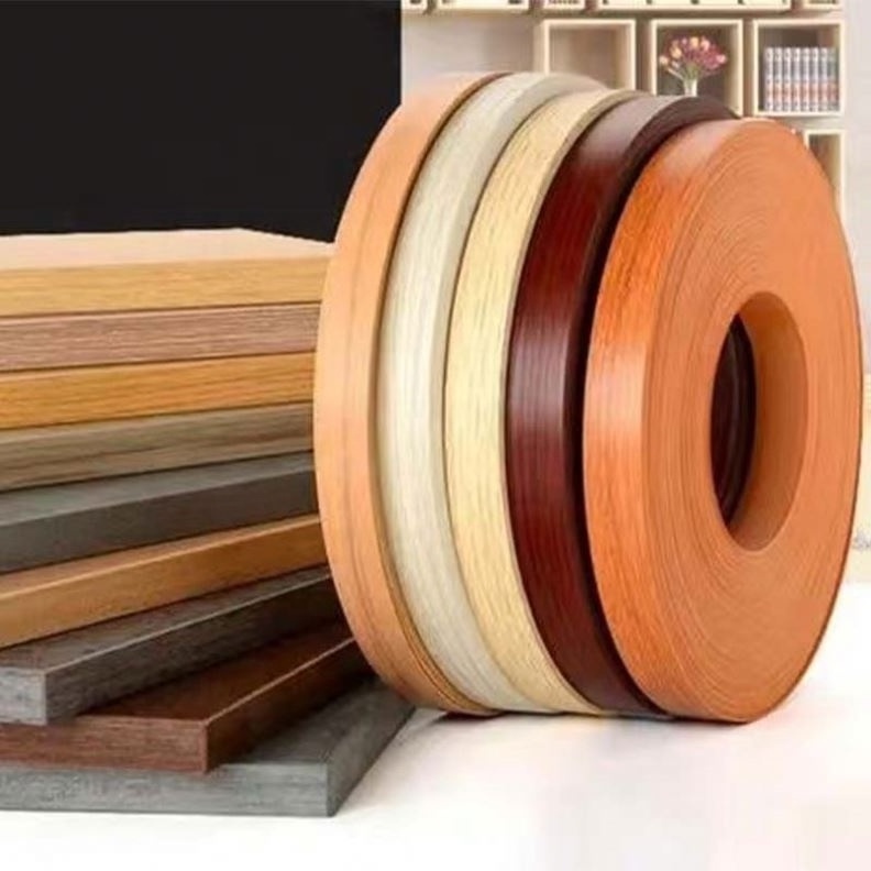 Wood Grain Pvc Edge Banding Flexible Plastic Strips For Kitchen