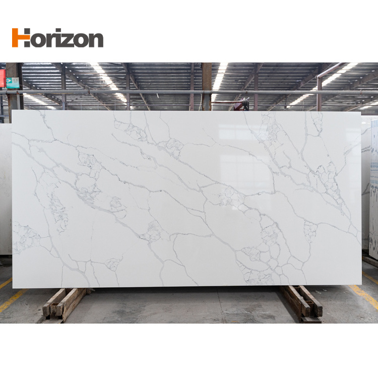 Wholesale Polish Artificial White Alabaster Quartz Stone Slab