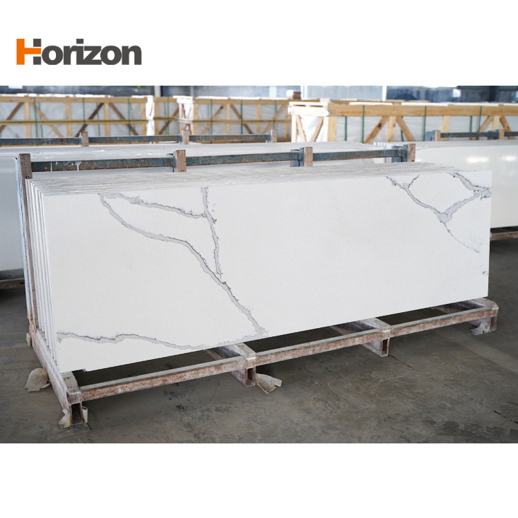 Wholesale Polish Artificial White Alabaster Quartz Stone Slab