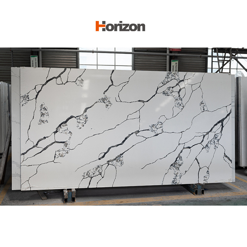 quartz stone production line  Crystal Stone Slab Quartz Countertop natural Stone Benchtop quartz Slabs Calacatta