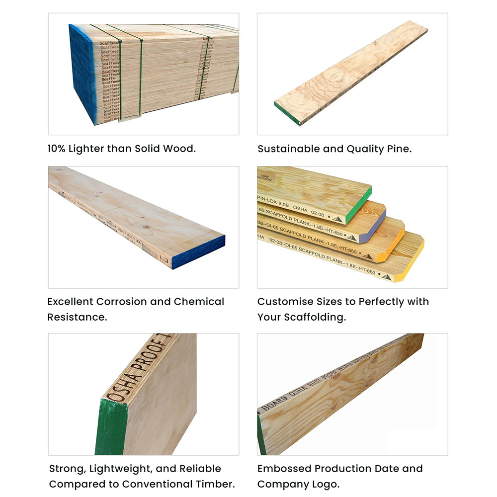 LINYI QUEEN Scaffolding Laminated Lvl Scaffold wooden Walkway Plank Board  For Construction