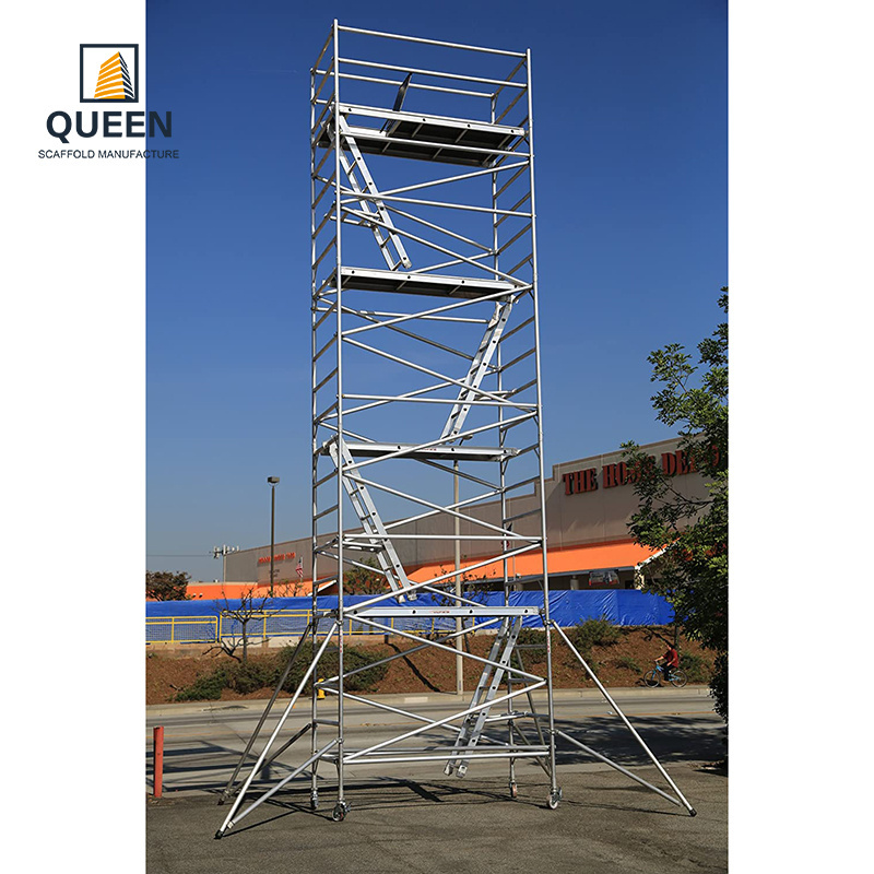 scaffold tower 4m good price for sale specialist OEM factory  6 metre telescopic scaffold 6mt aluminium scaffold