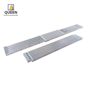 Linyi Queen Aluminium Extens Plank Use 6061 T6 Material Telescopic Plank Carton Modern Construction Aluminum Ladder 50mm (2")