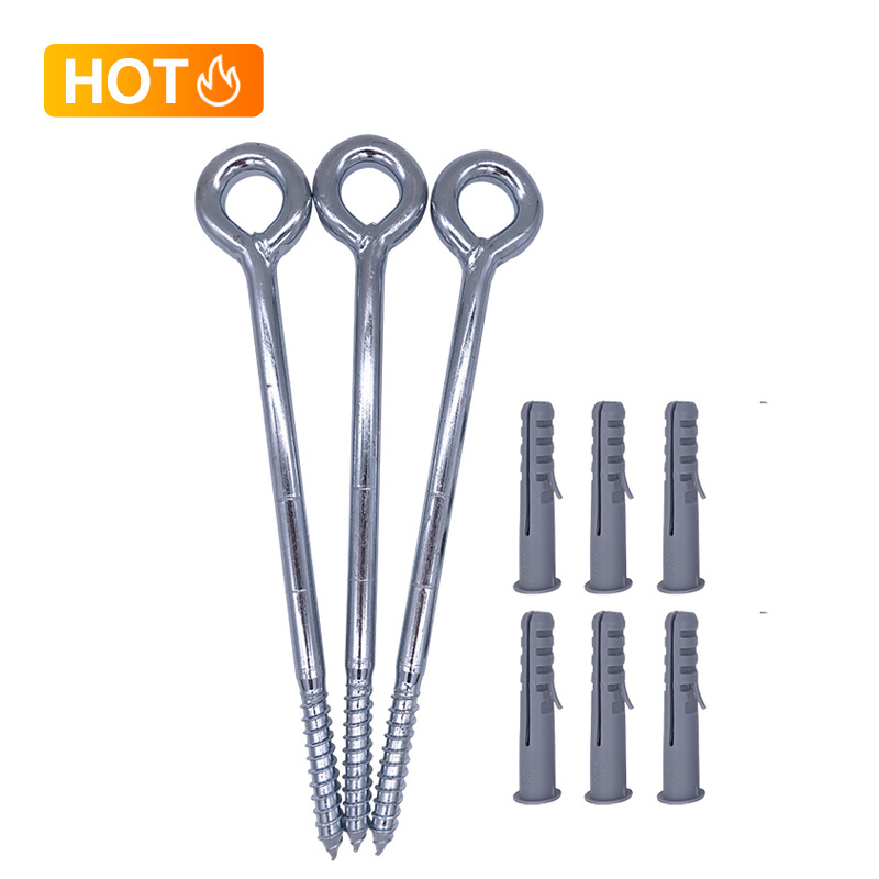 QUEEN eye hook screw Metal  swing eye bolts ring hook silver steel  lifting bolt scaffolding eye screw