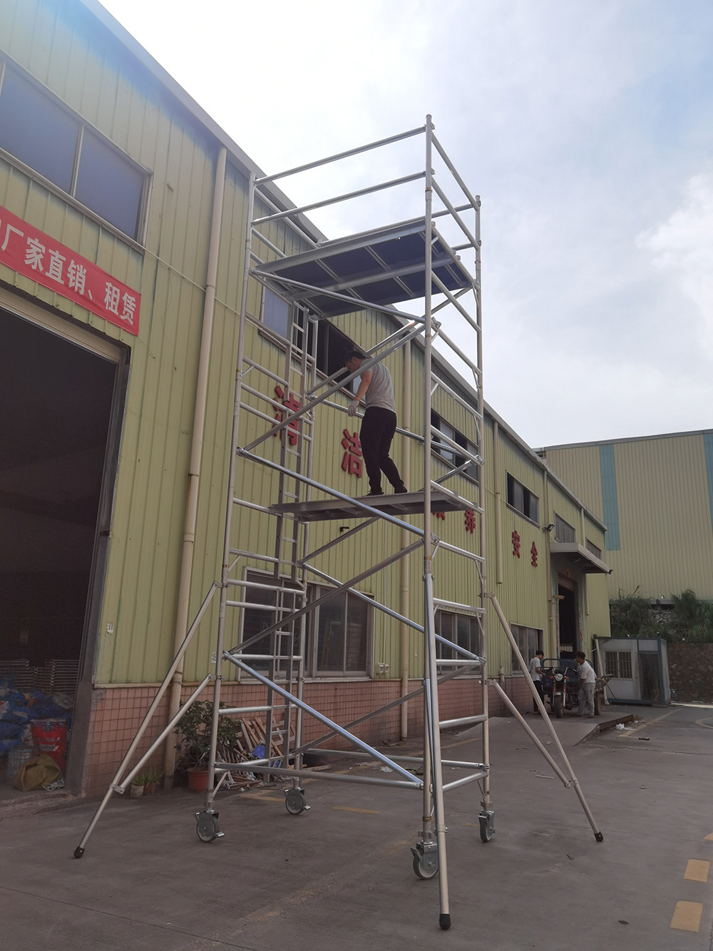 mini folding portable cheap scaffolding aluminium telescopic ladders aluminium scaffolding