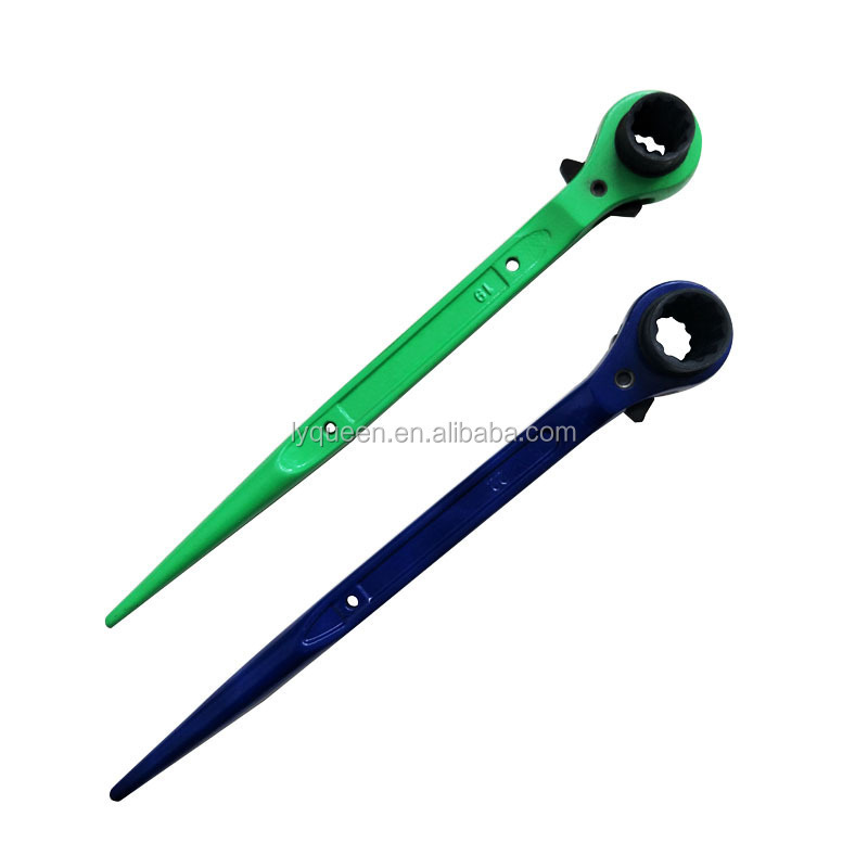 Scaffolding Podger Ratchet  Spanner High Quality Chrome Plated 45# Carbon Steel 19x21 19x22mm Construction Wrench