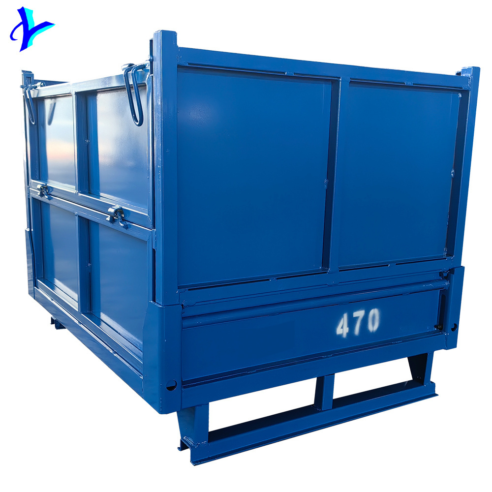 Foldable Stack Metal Auto Part Storage Container Pallet