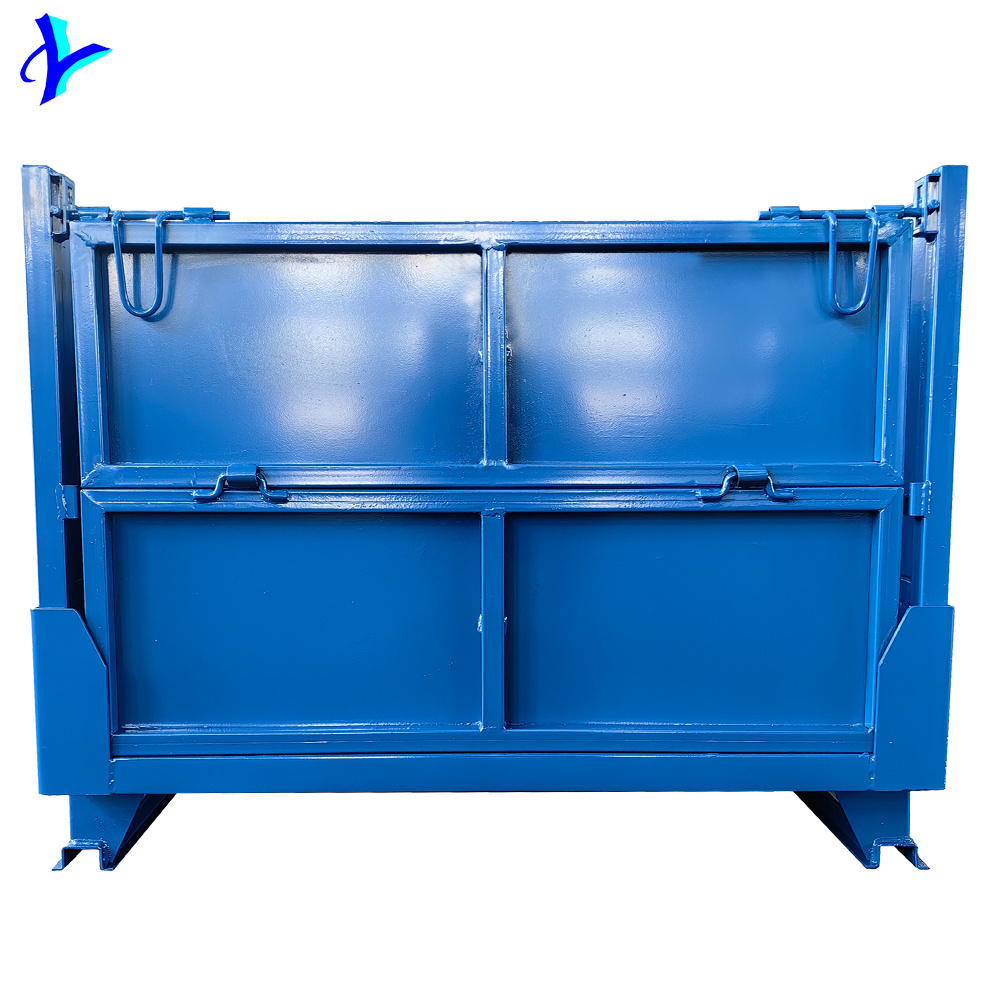 Foldable Stack Metal Auto Part Storage Container Pallet