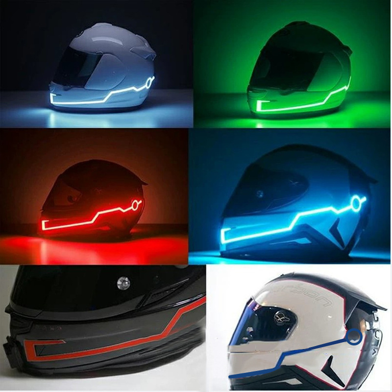 Waterproof Helmet Motorcycle Light Riding Signal El Strip Flashing Led Durable Kit Bar Diy Motorcycle Helmet Strip Light